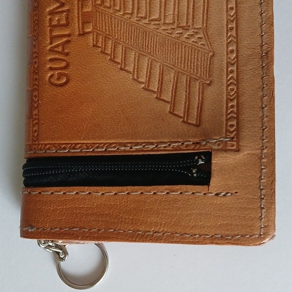 Guatemala Tourist Wallet Leather Embossed Hand Painted Crafts Mexico Unisex - Picture 13 of 14